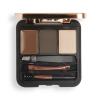 Makeup Revolution London Brow Sculpt Kit Szemöldökformázó szett és paletta nőknek 2,2 g Változat Dark Brown