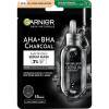 Garnier Skin Naturals AHA + BHA Charcoal Mattifying Serum Mask Arcmaszk nőknek 1 db