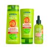 Szett Sampon Garnier Fructis Vitamin &amp; Strength Reinforcing Shampoo + Hajkondicionáló Garnier Fructis Vitamin &amp; Strength Reinforcing Conditioner + Hajszérum Garnier Fructis Vitamin &amp; Strength Anti-Fall Treatment