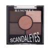 Rimmel London Scandaleyes 5 Pan Eyeshadow Palette Szemhéjfesték nőknek 3,8 g Változat 003 Rose Quartz