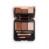 Makeup Revolution London Brow Sculpt Kit Szemöldökformázó szett és paletta nőknek 2,2 g Változat Medium Brown