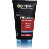 Garnier Pure Active 3in1 Charcoal Arcmaszk 150 ml