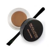 Makeup Revolution London Brow Pomade With Double Ended Brush Szemöldökformázó zselé és pomádé nőknek 2,5 g Változat Soft Brown