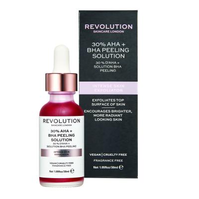 Revolution Skincare Skincare 30% AHA + BHA Peeling Solution Bőrradír nőknek 30 ml