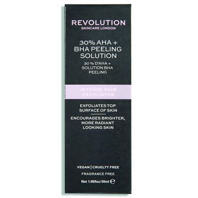 Revolution Skincare Skincare 30% AHA + BHA Peeling Solution Bőrradír nőknek 30 ml