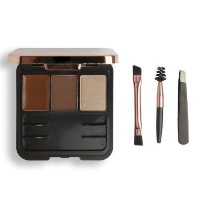 Makeup Revolution London Brow Sculpt Kit Szemöldökformázó szett és paletta nőknek 2,2 g Változat Brown