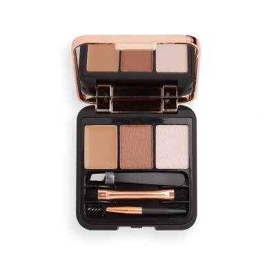 Makeup Revolution London Brow Sculpt Kit Szemöldökformázó szett és paletta nőknek 2,2 g Változat Brown