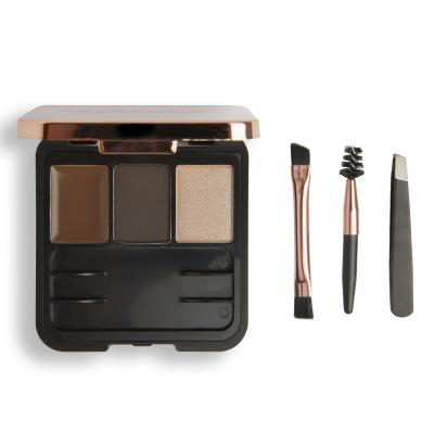 Makeup Revolution London Brow Sculpt Kit Szemöldökformázó szett és paletta nőknek 2,2 g Változat Dark Brown