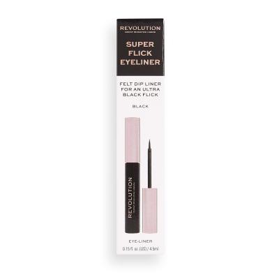 Makeup Revolution London Super Flick Eyeliner Szemhéjtus nőknek 4,5 ml Változat Black