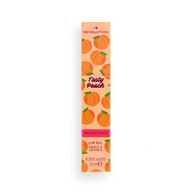 I Heart Revolution Tasty Peach Lip Oil Ajakolaj nőknek 6 ml Változat Peachy Keen