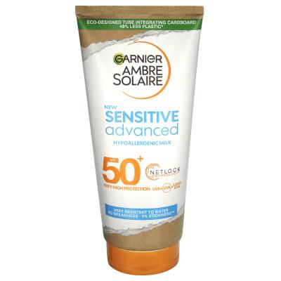 Garnier Ambre Solaire Sensitive Advanced Hypoallergenic Milk SPF50+ Fényvédő készítmény testre 200 ml