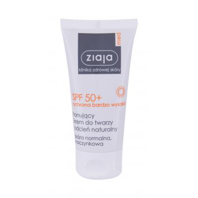 Ziaja Med Protective Tinted SPF50+ Fényvédő készítmény arcra nőknek 50 ml Változat Natural