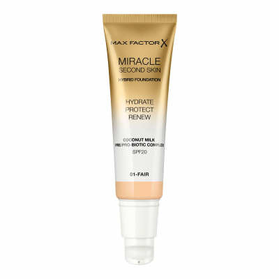 Max Factor Miracle Second Skin SPF20 Alapozó nőknek 30 ml Változat 01 Fair