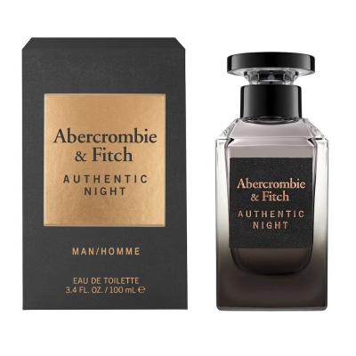 Abercrombie &amp; Fitch Authentic Night Eau de Toilette férfiaknak 100 ml