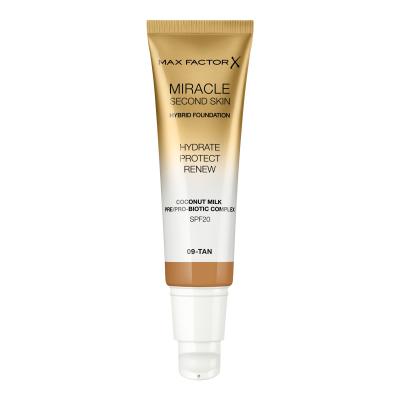 Max Factor Miracle Second Skin SPF20 Alapozó nőknek 30 ml Változat 09 Tan