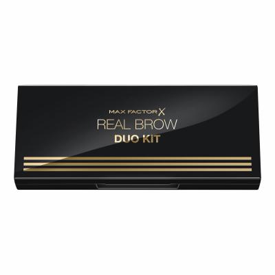 Max Factor Real Brow Duo Szemöldökformázó szett és paletta nőknek 3,3 g Változat 002 Medium