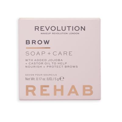 Makeup Revolution London Rehab Brow Soap + Care Szemöldökformázó zselé és pomádé nőknek 5 g