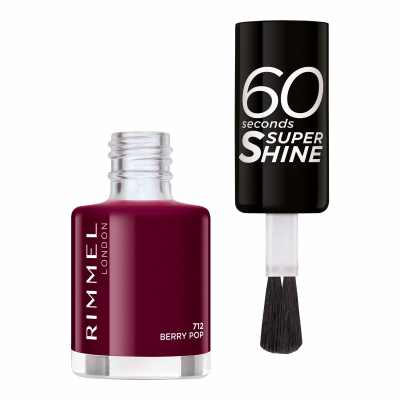 Rimmel London 60 Seconds Super Shine Körömlakk nőknek 8 ml Változat 712 Berry Pop