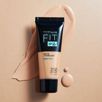 Maybelline Fit Me! Matte + Poreless Alapozó nőknek 30 ml Változat 330 Toffee