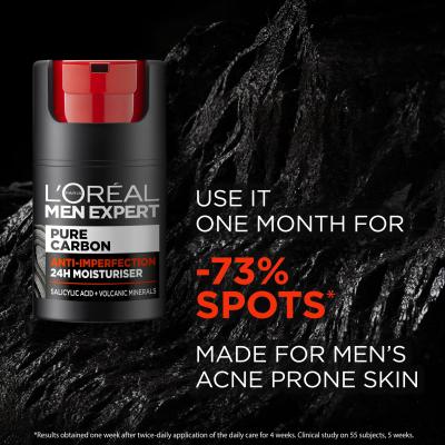 L&#039;Oréal Paris Men Expert Pure Carbon Anti-Imperfection Daily Care Nappali arckrém férfiaknak 50 ml