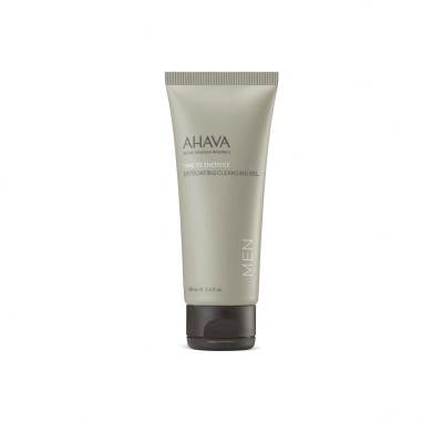 AHAVA Men Travel Kit Ajándékcsomagok Soothing After Shave Moisturizer borotválkozás utáni krém 50 ml + Exfoliating Cleansing Gel arclemosó gél 100 ml + Foam-Free Shaving Cream borotvakrém 100 ml + Magnesium Rich Deodorant dezodor 50 ml + kozmetikai táska