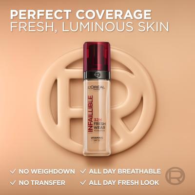 L&#039;Oréal Paris Infaillible 32H Fresh Wear SPF25 Alapozó nőknek 30 ml Változat 110 Cool Undertone