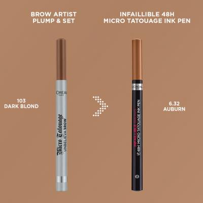 L&#039;Oréal Paris Infaillible Brows 48H Micro Tatouage Ink Pen Szemöldökceruza nőknek 1 g Változat 6.32 Auburn