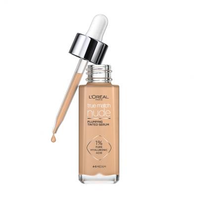 L&#039;Oréal Paris True Match Nude Plumping Tinted Serum Alapozó nőknek 30 ml Változat 4-5 Medium