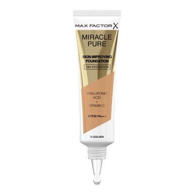 Max Factor Miracle Pure Skin-Improving Foundation SPF30 Alapozó nőknek 30 ml Változat 75 Golden