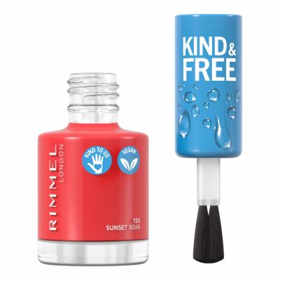 Rimmel London Kind &amp; Free Körömlakk nőknek 8 ml Változat 155 Sunset Soar