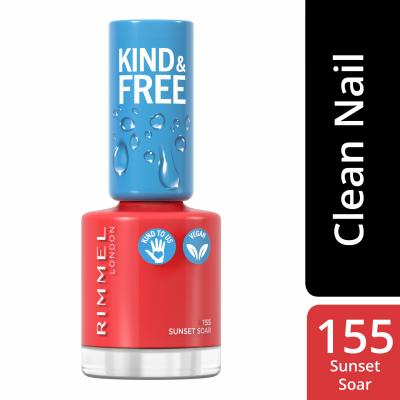 Rimmel London Kind &amp; Free Körömlakk nőknek 8 ml Változat 155 Sunset Soar