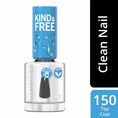 Rimmel London Kind &amp; Free Körömlakk nőknek 8 ml Változat 150 Top Coat