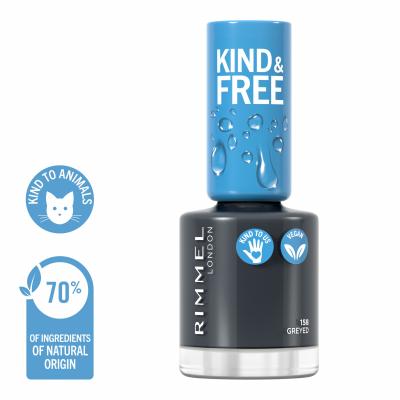 Rimmel London Kind &amp; Free Körömlakk nőknek 8 ml Változat 158 All Greyed Out