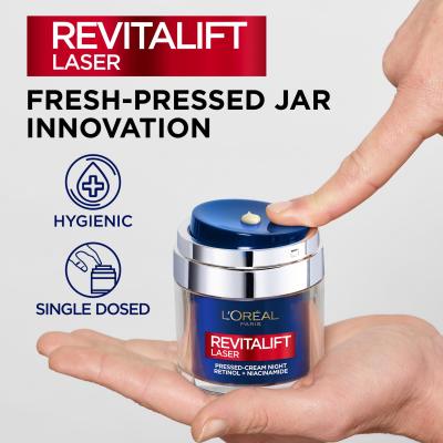 L&#039;Oréal Paris Revitalift Laser Pressed-Cream Night Éjszakai szemkörnyékápoló krém nőknek 50 ml