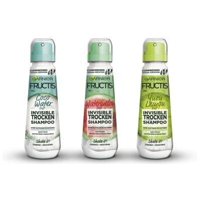 Garnier Fructis Yuzu Lemon Invisible Dry Shampoo Szárazsampon nőknek 100 ml