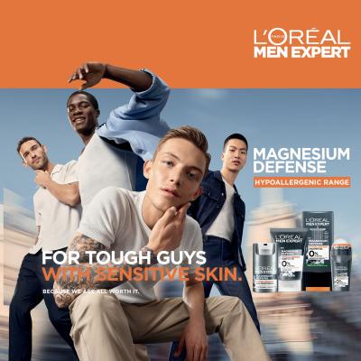 L&#039;Oréal Paris Men Expert Magnesium Defence Face Wash Arctisztító gél férfiaknak 100 ml