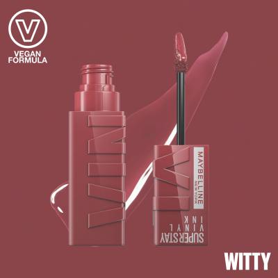 Maybelline Superstay Vinyl Ink Liquid Rúzs nőknek 4,2 ml Változat 40 Witty