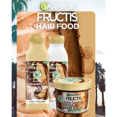 Garnier Fructis Hair Food Cocoa Butter Extra Smoothing Mask Hajpakolás nőknek 390 ml