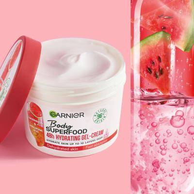 Garnier Body Superfood 48h Hydrating Gel-Cream Watermelon &amp; Hyaluronic Acid Testápoló krém nőknek 380 ml