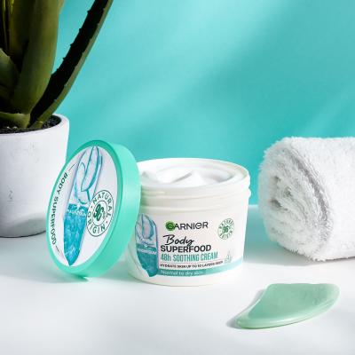 Garnier Body Superfood 48h Soothing Cream Aloe Vera + Magnesium Testápoló krém nőknek 380 ml