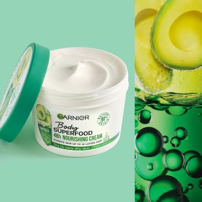 Garnier Body Superfood 48h Nourishing Cream Avocado Oil + Omega 6 Testápoló krém nőknek 380 ml