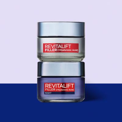 L&#039;Oréal Paris Revitalift Filler HA Duo Set Ajándékcsomagok Revitalift Filler HA nappali arckrém 50 ml + Revitalift Filler HA éjszakai arckrém 50 ml