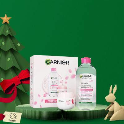 Garnier Skin Naturals Rose Cream Gift Set Ajándékcsomagok Skin Naturals Rose Cream nappali arckrém 50 ml + Skin Naturals Micellar Cleansing Water All-In-1 micellás víz 400 ml