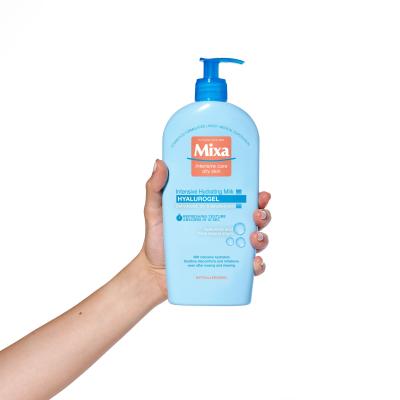 Mixa Hyalurogel Rich Ajándékcsomagok Hyalurogel Rich Cream nappali arckrém 50 ml + Hyalurogel Intensive Hydrating Milk testápoló tej 400 ml + zokni 1 pár