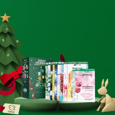 Garnier Advent Calendar 12 Days Of Christmask Ajándékcsomagok arcmaszk 12 db