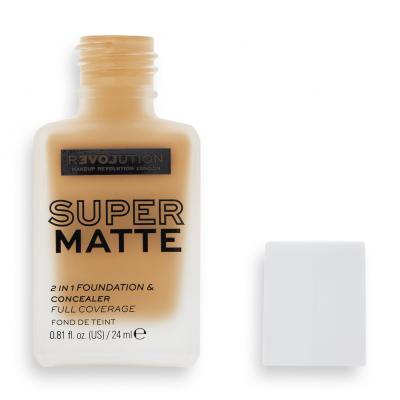 Revolution Relove Super Matte 2 in 1 Foundation &amp; Concealer Alapozó nőknek 24 ml Változat F11.2