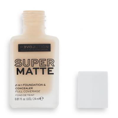 Revolution Relove Super Matte 2 in 1 Foundation &amp; Concealer Alapozó nőknek 24 ml Változat F6