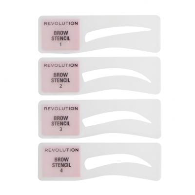 Makeup Revolution London Brow Powder Stamp &amp; Stencil Szemöldökpúder nőknek 0,65 g Változat Dark Brown