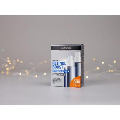 Neutrogena Retinol Boost Duo Pack Ajándékcsomagok Retinol Boost Day Cream SPF15 nappali arckrém 50 ml + Retinol Boost Night Cream éjszakai arckém 50 ml