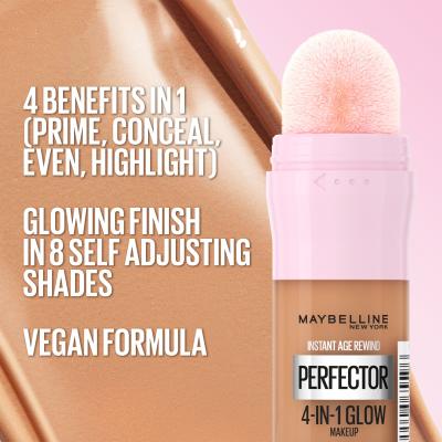 Maybelline Instant Anti-Age Perfector 4-In-1 Glow Alapozó nőknek 20 ml Változat 01 Light